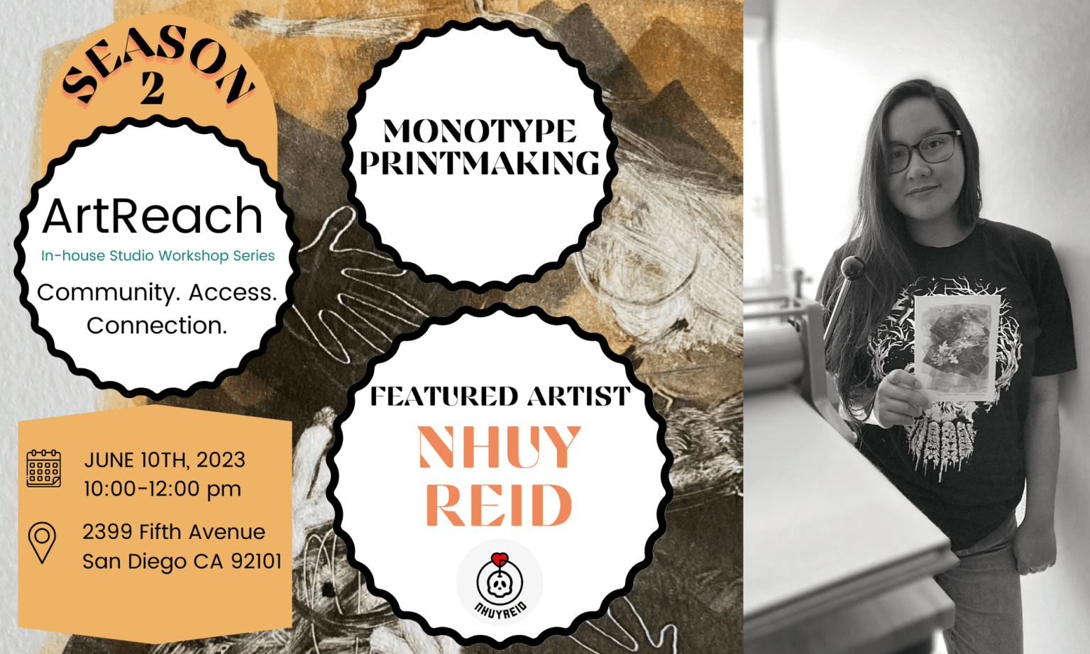 Monotype Printmaking with Nhuy Reid